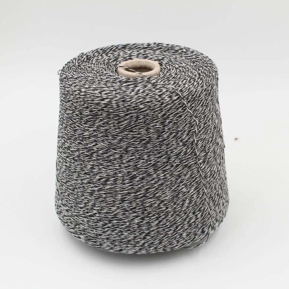 Yarn 2/28 100% Cashmere color black muliné cones 490 gr