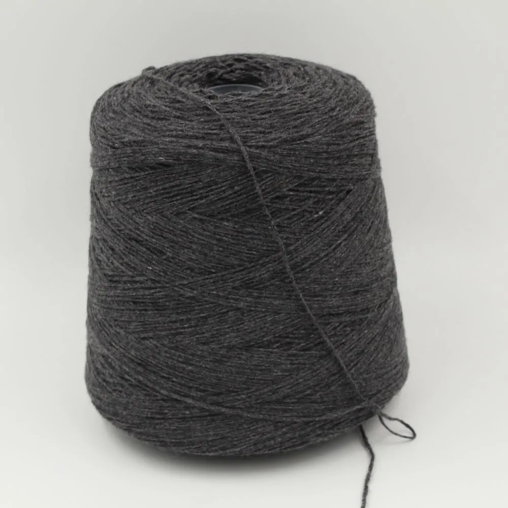 Filato 100% Cashmere Riciclato Trattato nm 3250 colore grigio scuro rocche 720gr